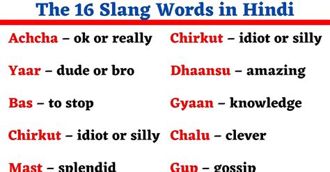 slang meaning in hindi